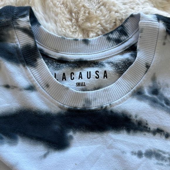 LACAUSA Set Sweatshirt & Shorts Tie Dye Size S - Picture 4 of 12